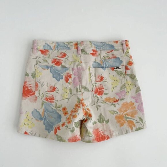 Ralph Lauren Floral Print Shorts Spring Summer Watercolor Size 12 - Picture 2 of 5